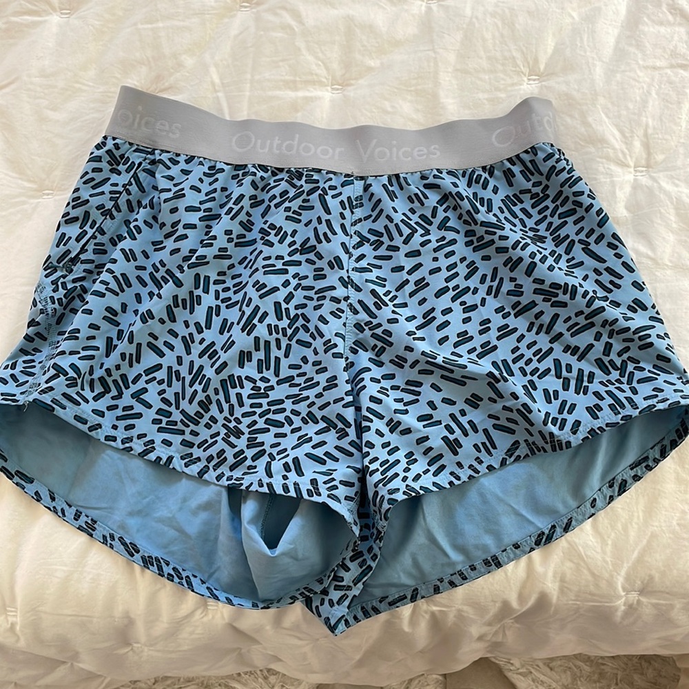 Blue Outdoor Voices (OV) shorts